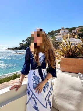Zara’s Embroidered midi dress